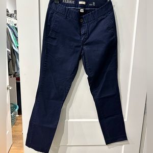 J Crew Pixie style cropped ankle pants in color navy